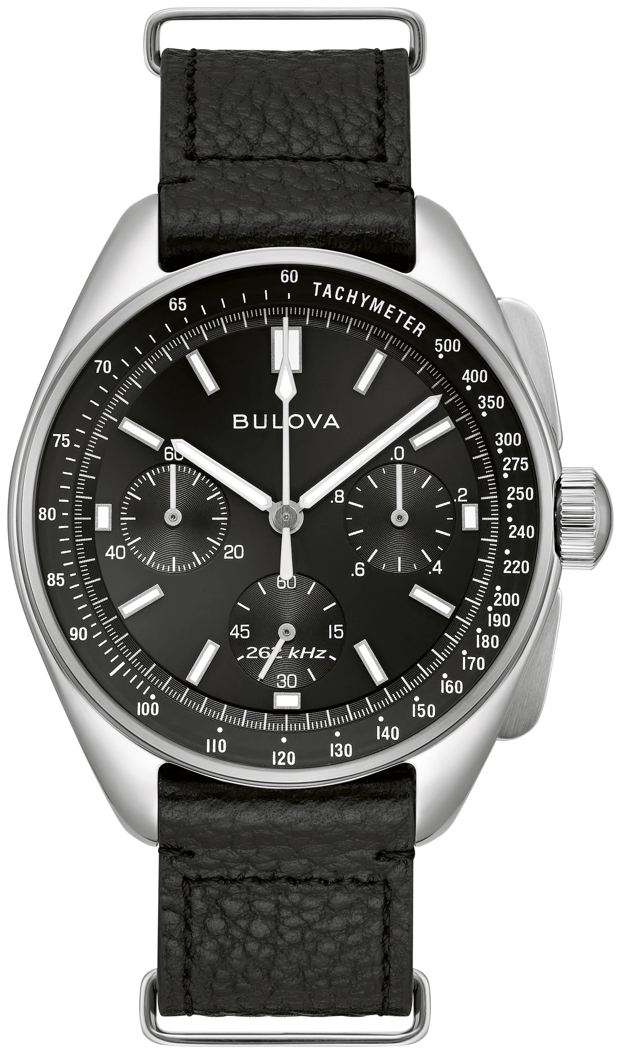 Black Dial Stainless Steel Bracelet Lunar Pilot 96K111 | Bulova